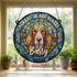 Basset Hound Memorial Stained Glass Effect Suncatcher